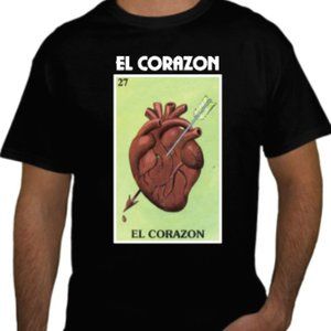 El Corazon Mexican Loteria T-Shirt